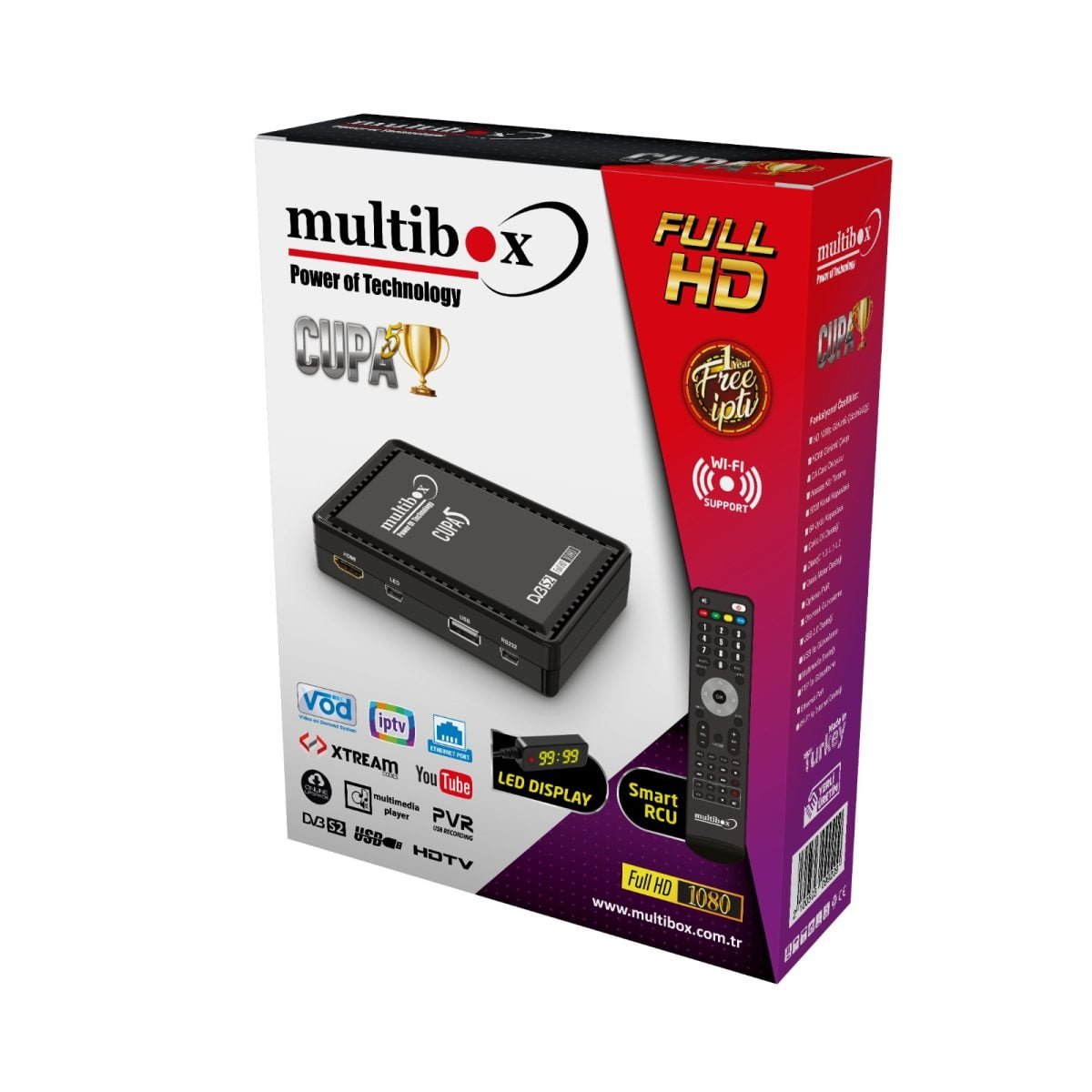 ⁦Multibox Cupa5 Mini Hd İnternetli⁩ - الصورة ⁦3⁩